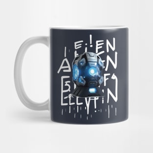 Alien energy block structure Mug